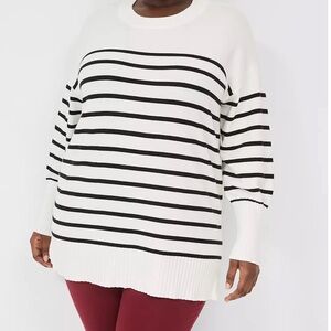 Vanilla Stripped Crew Neck Sweater